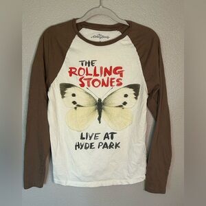 Rolling Stones Graphic Long Sleeve Tee Rock & Roll Band Music Concert Sz S
